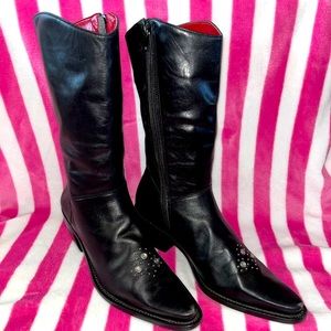 Gianni Bini Black Jeweled Boots size 8M